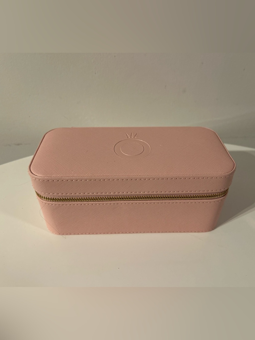 Pandora Blush Pink Jewelry Case with Gold Trim